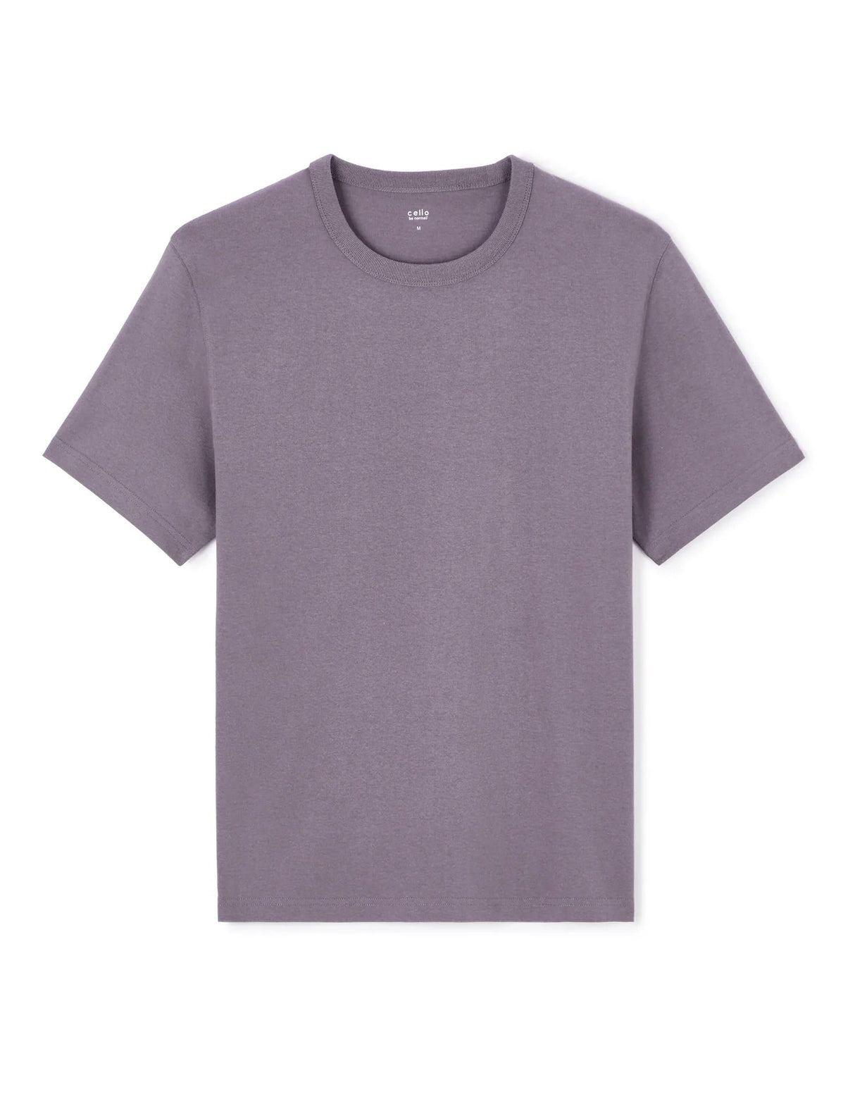 100% Cotton Boxy Crew Neck T-Shirt - Purple - Runner