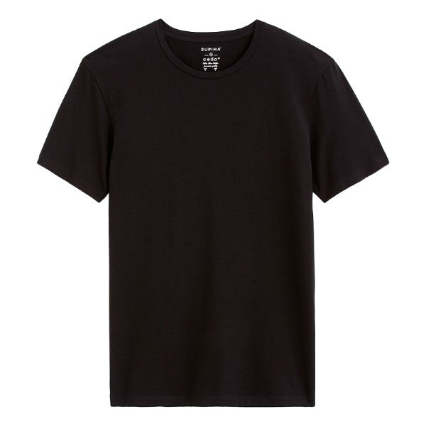 CELIO Slim Round-Neck T-Shirt In Stretch Cotton