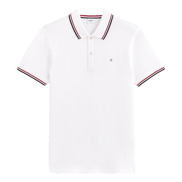CELIO Slim Pique Polo Shirt In Stretch Cotton