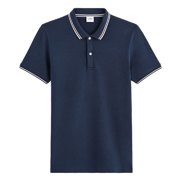 CELIO Slim Pique Polo Shirt In Stretch Cotton