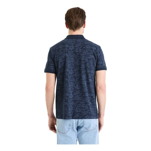 CELIO Regular Pique Polo Shirt In Printed Cotton