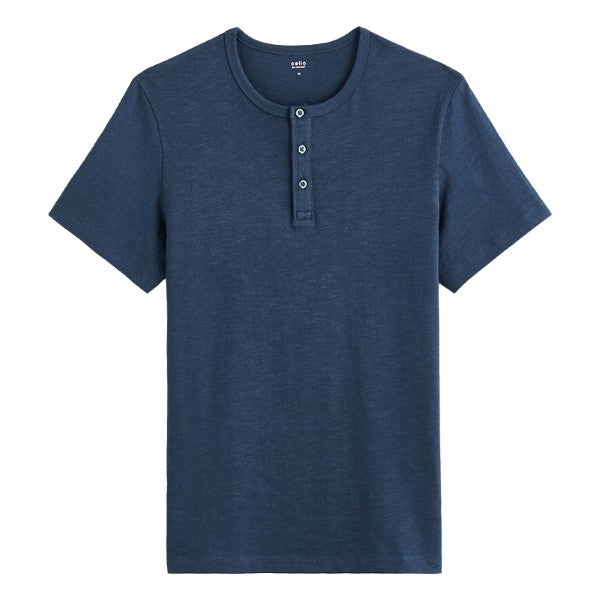 CELIO Cotton Henley Neck T-Shirt