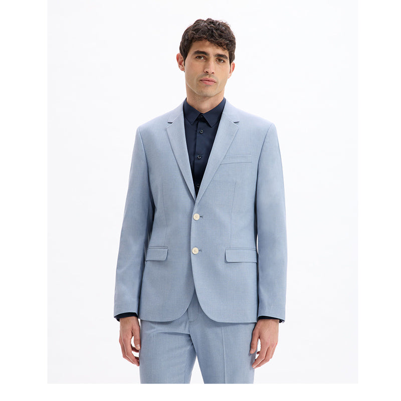 Slim Stretch Suit Jacket - Chambray