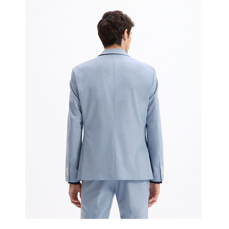 Slim Stretch Suit Jacket - Chambray