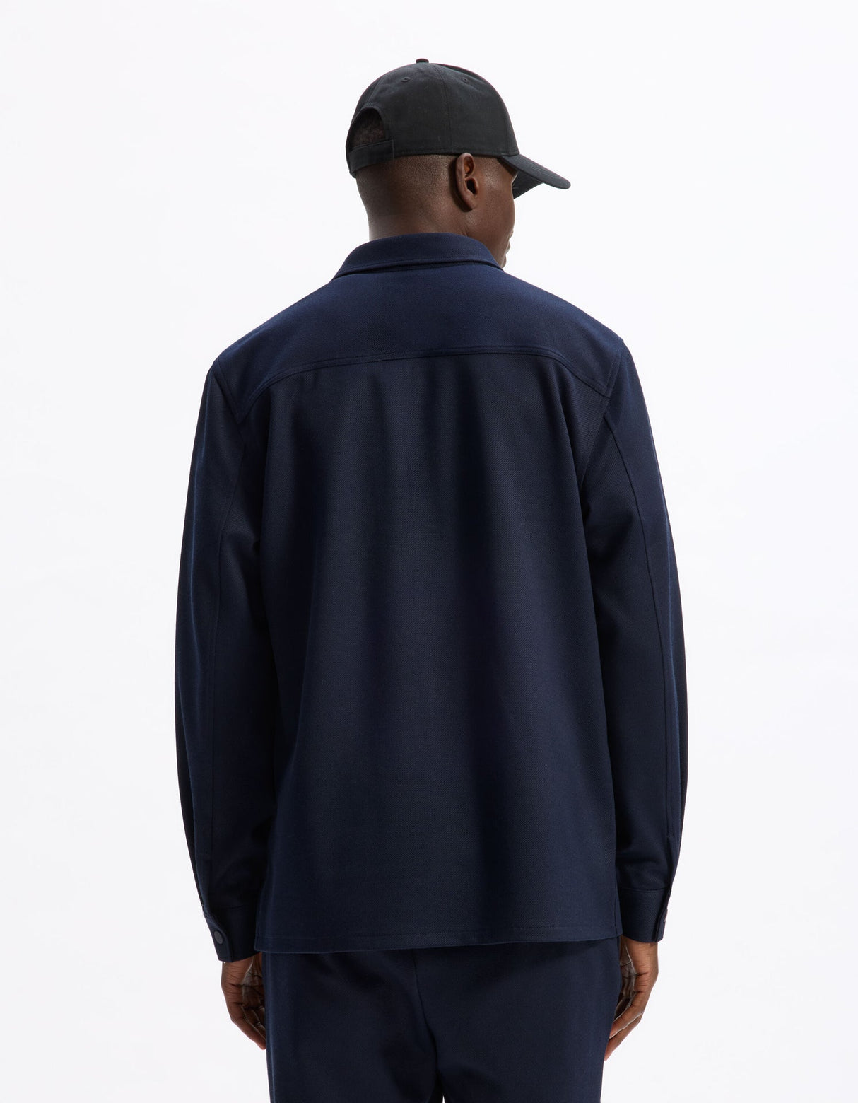 Textured Overshirt With 2 Pockets