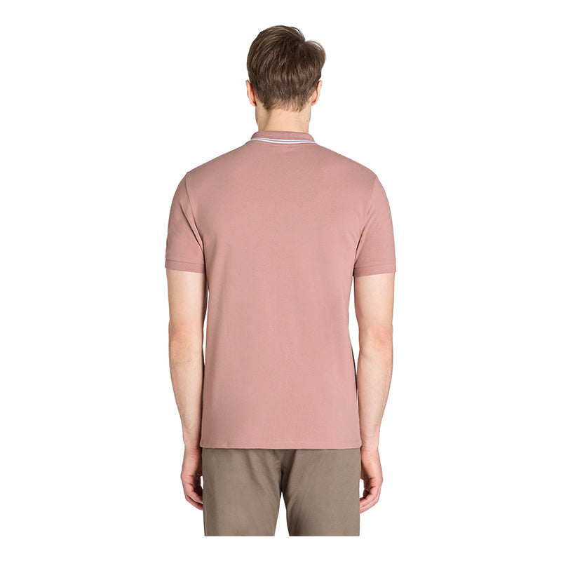 Slim Stretch Cotton Polo Shirt - Pink