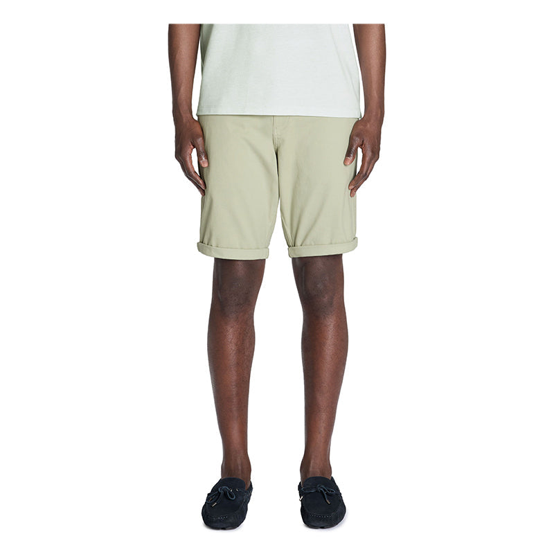 Stretch Cotton Bermuda Shorts - Khaki