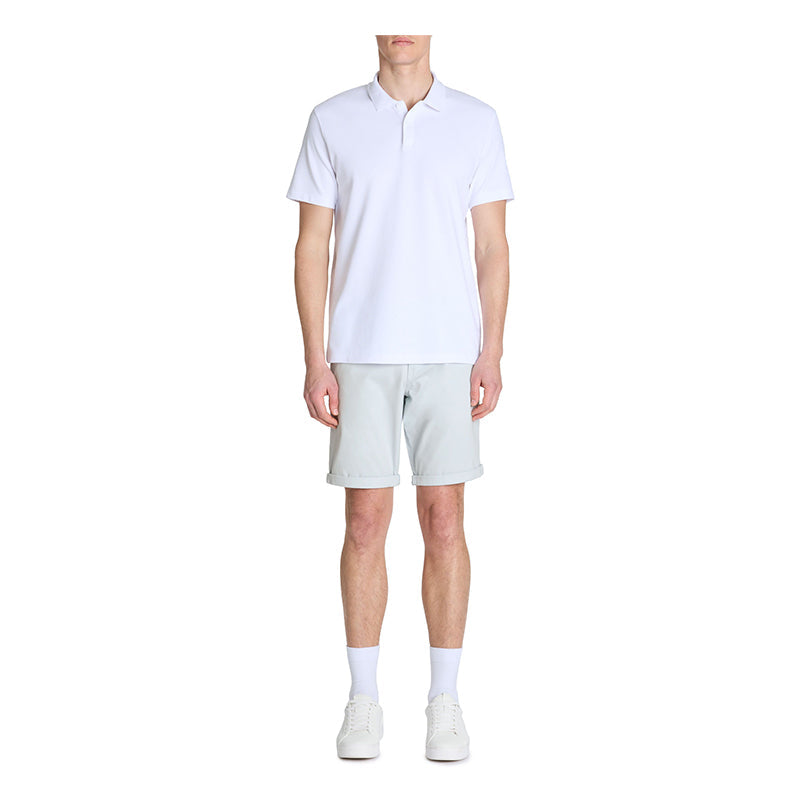 Stretch Cotton Chino Bermuda Shorts - Light Blue