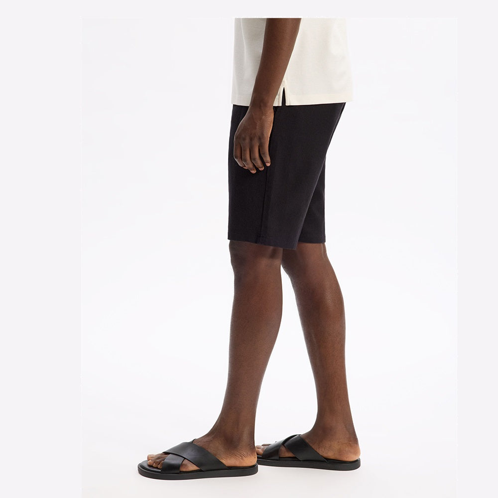 100% Cotton Bermuda Shorts - Black