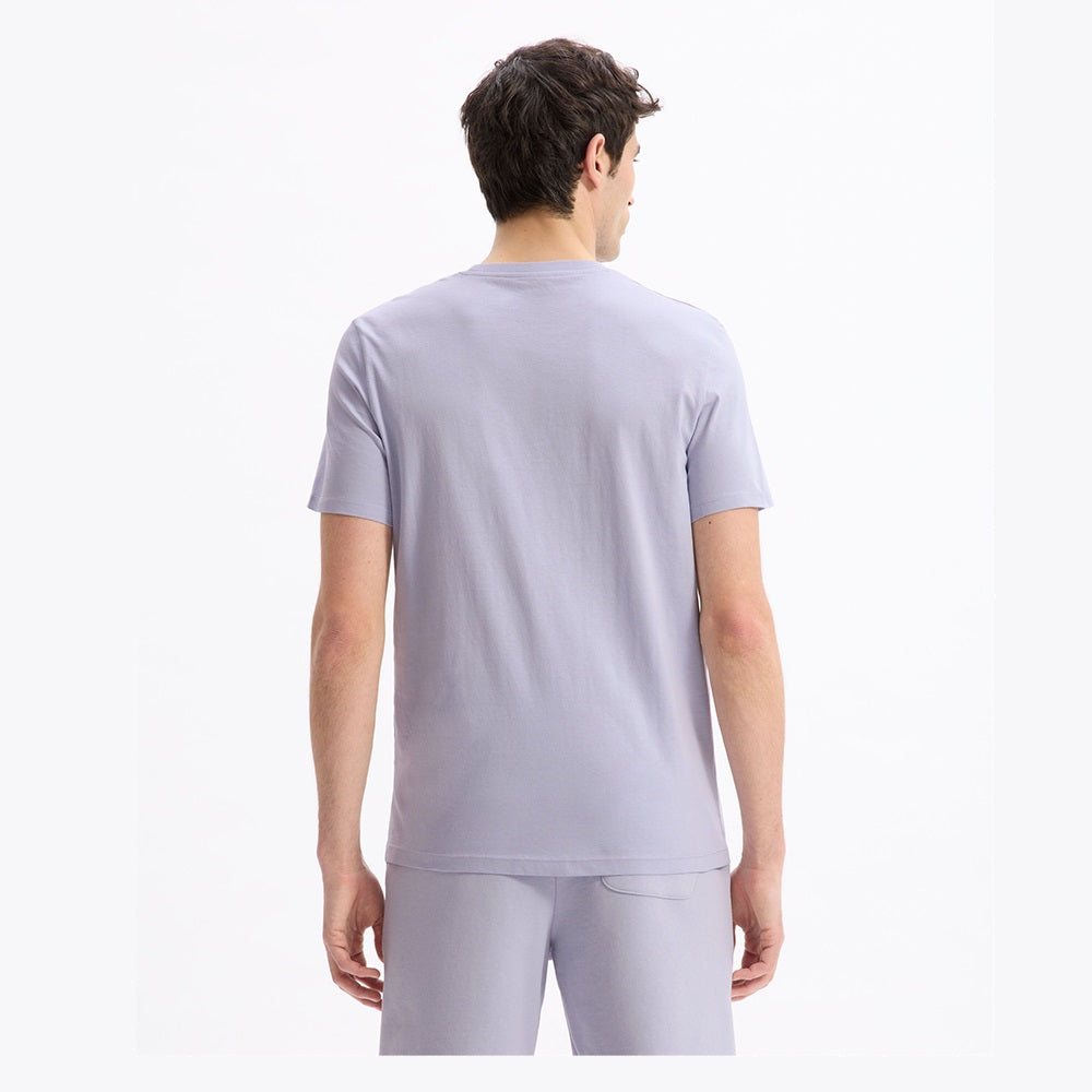 100% Cotton Crew Neck Straight T-Shirt - Lavender
