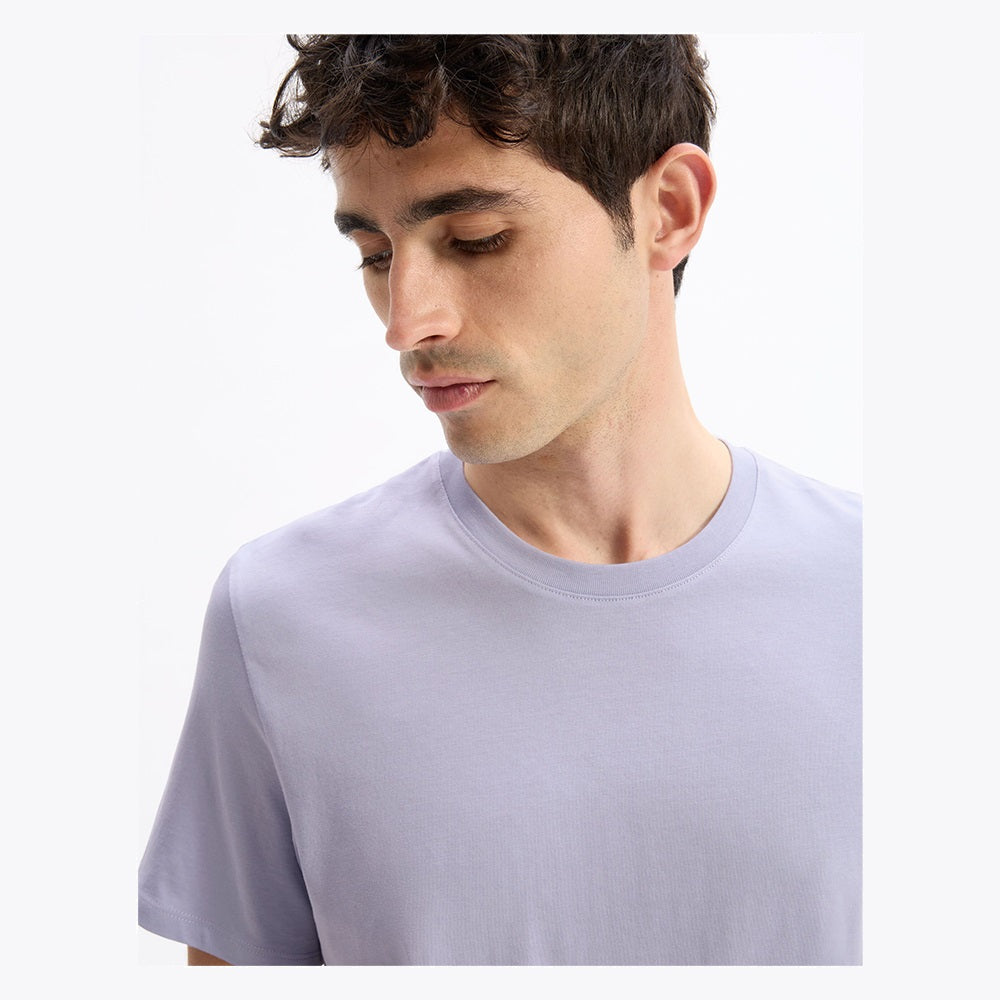 100% Cotton Crew Neck Straight T-Shirt - Lavender