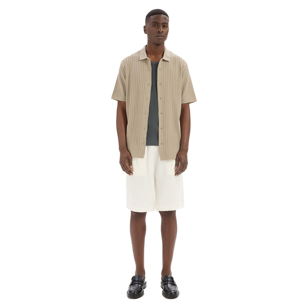 Regular Openwork Knit Shirt