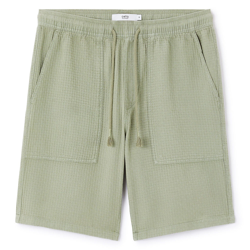 100% Cotton Bermuda Shorts - Green