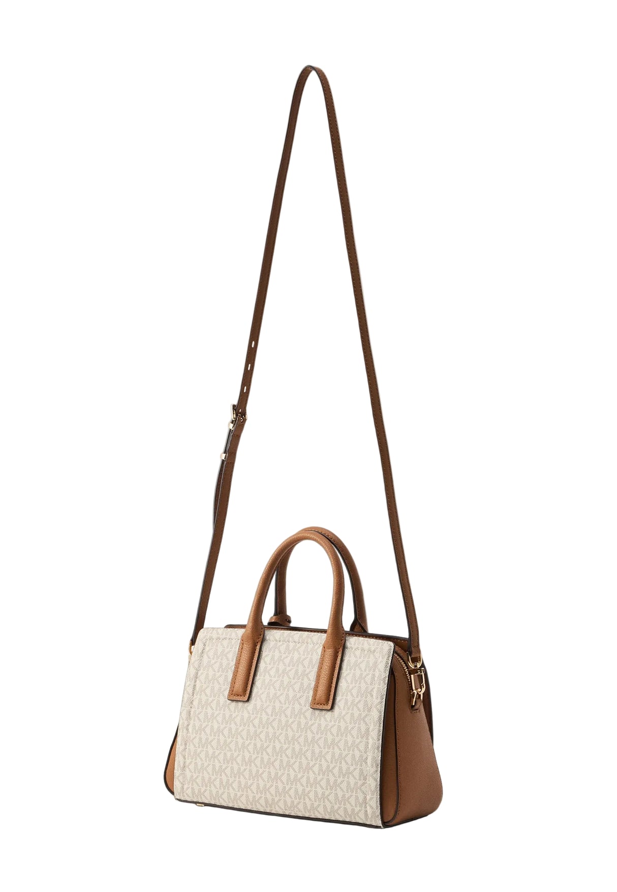 MICHAEL KORS LAILA SATCHEL - Handbag - vanilla/acorn MK79