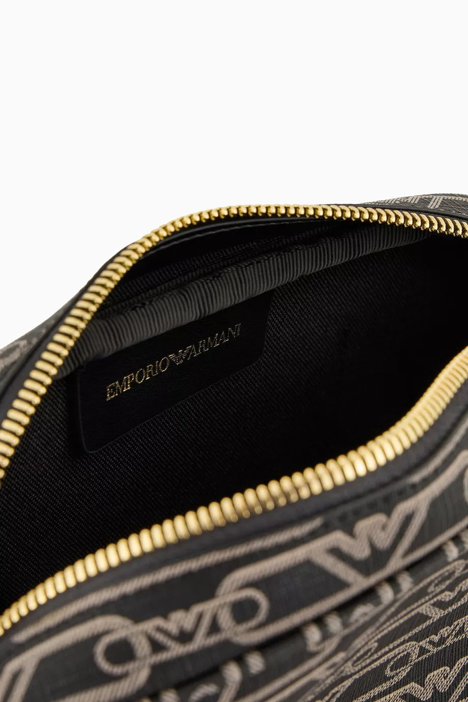 EMPORIO ARMANI Hemp logo camera bag EAB24