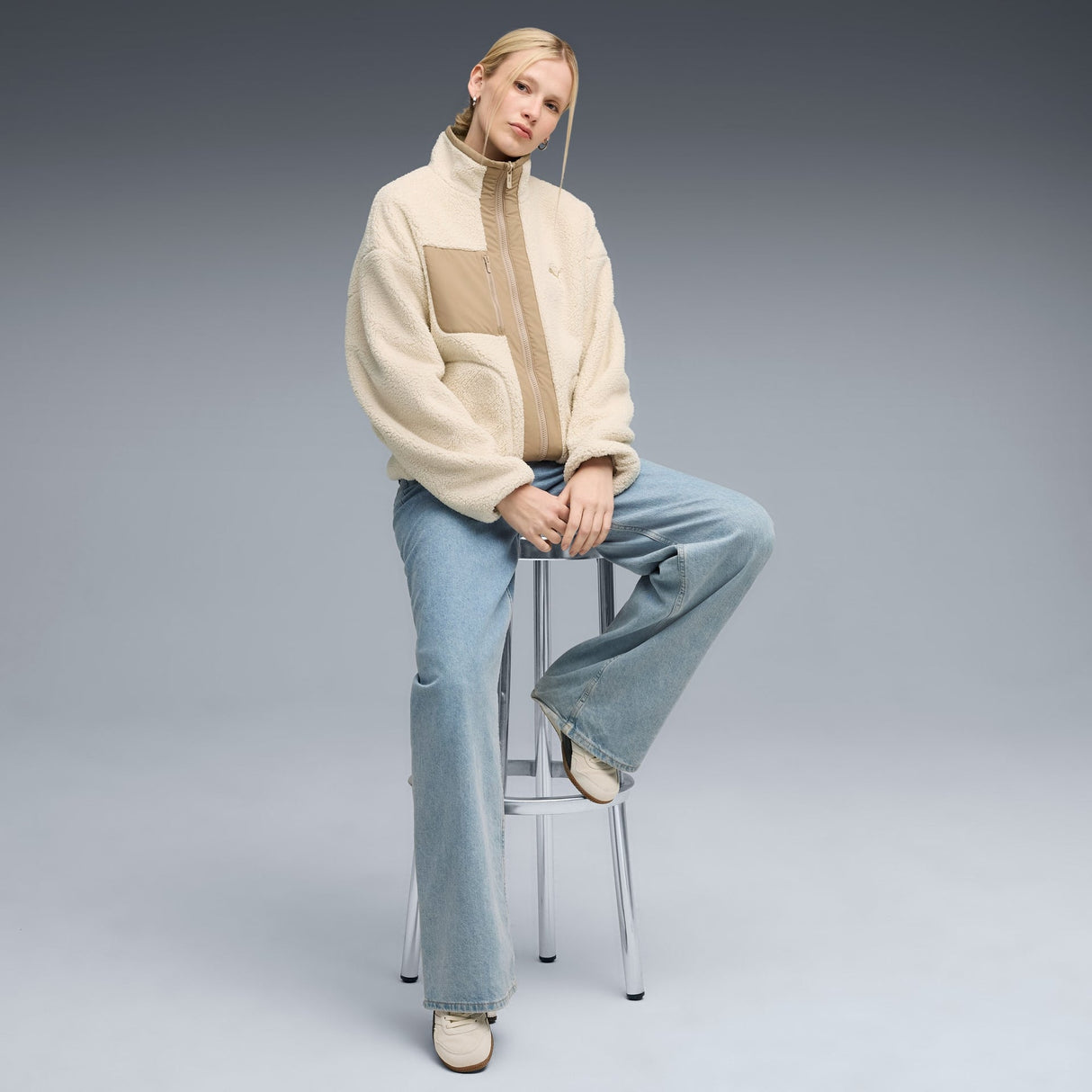 Reversible Hybrid Sherpa Jacket Women