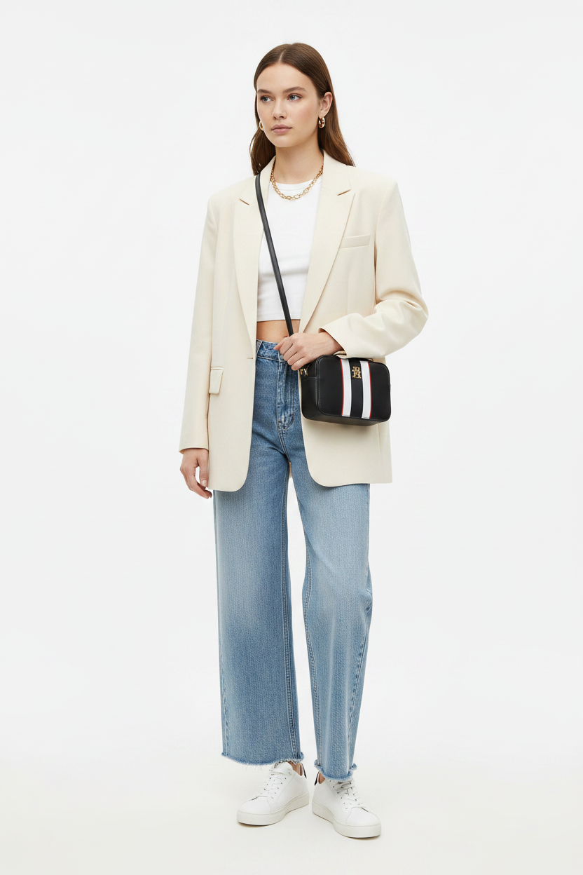 TOMMY HILFIGER Keaton Ii Straw Tote Women beige TB222