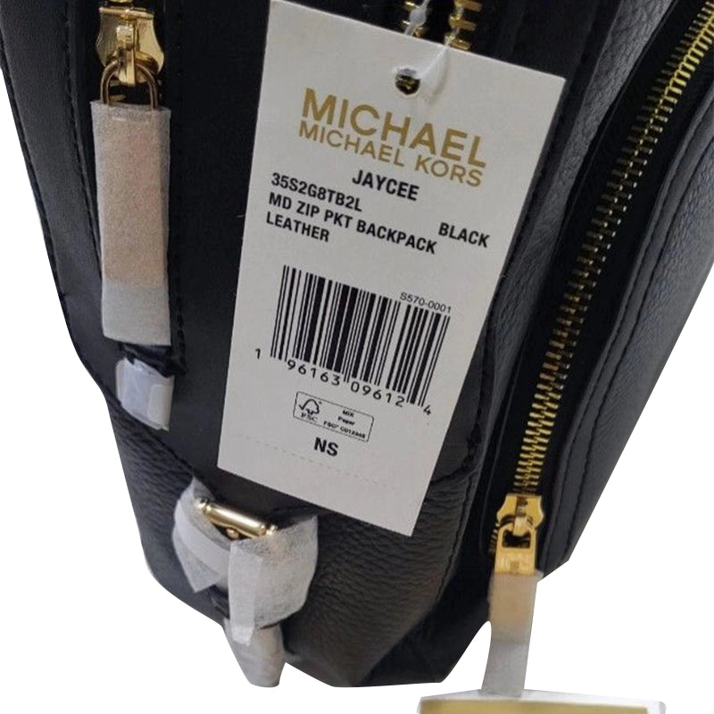 MICHAEL KORS Jaycee Medium Logo Backpack - BLACK- MK15