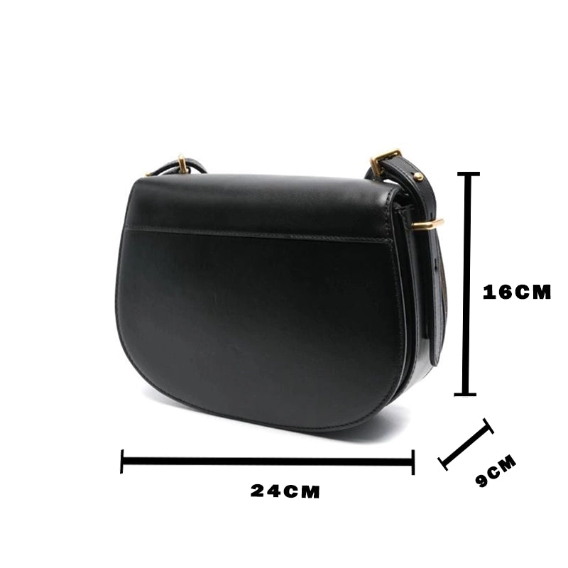 Polo Ralph Lauren Saddle Polo ID Shoulder Bag -BLACK- RB2