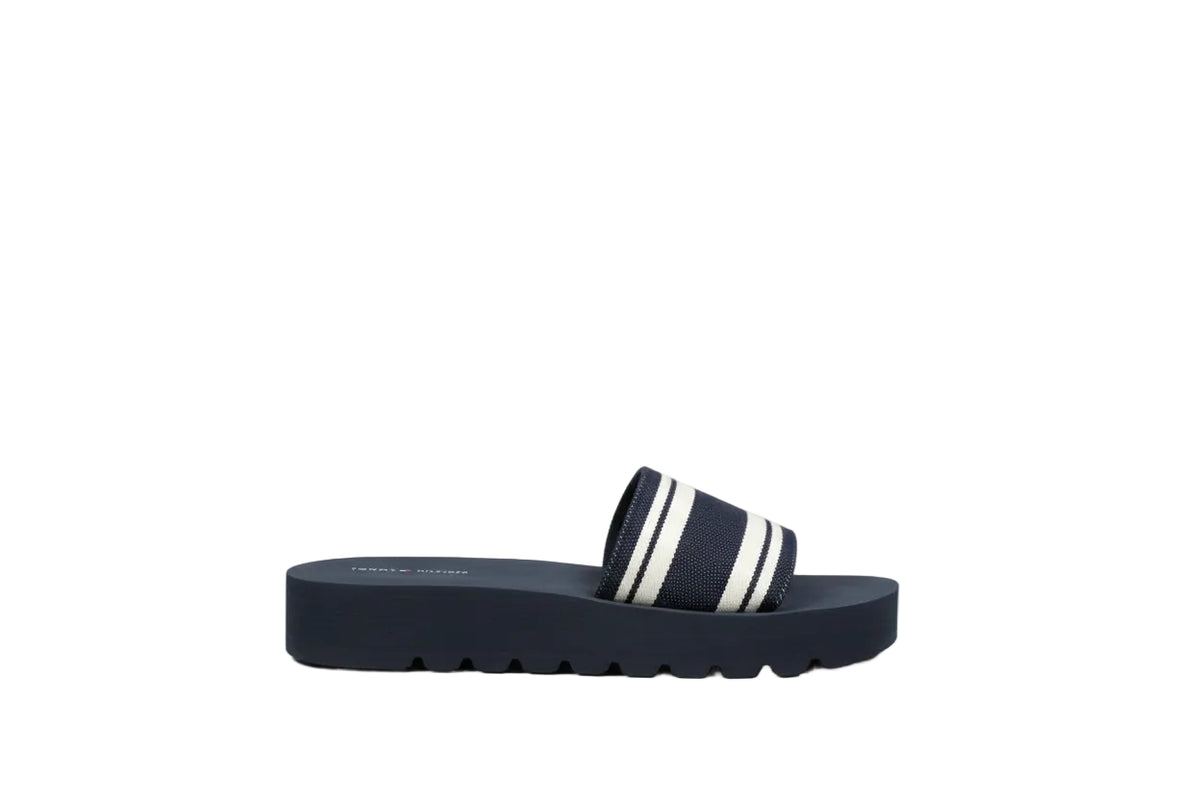 TOMMY HILFIGER Nadelin Platform Slide Sandal In blue ModeSens SLW63