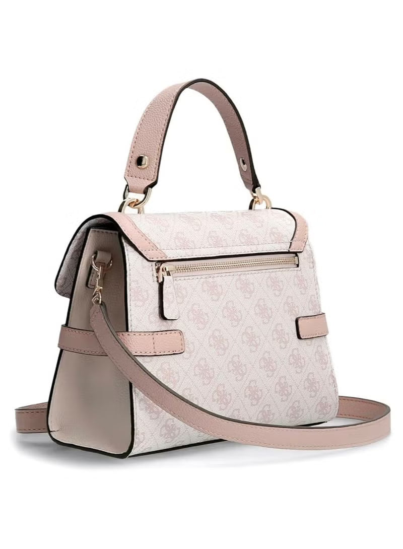 GUESS Zadie Logo Top Handle Flap Bag