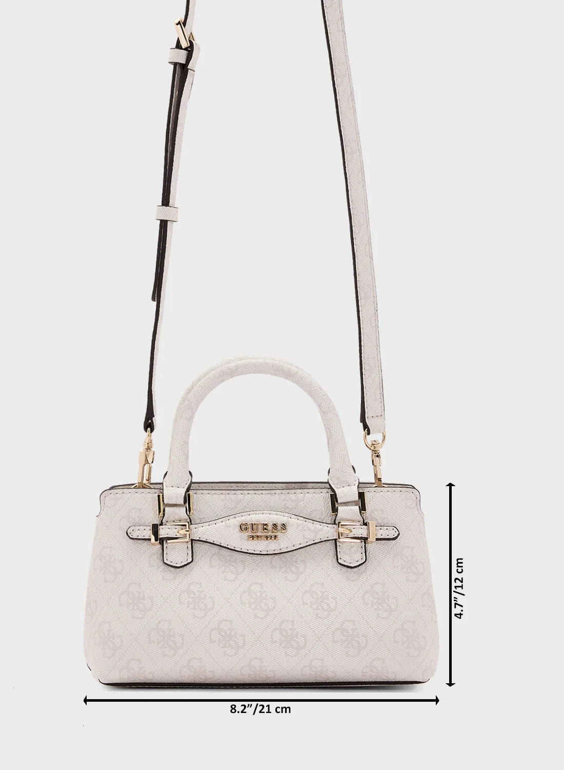 GUESS Katya Mini Satchel Handbag WHITE GB535