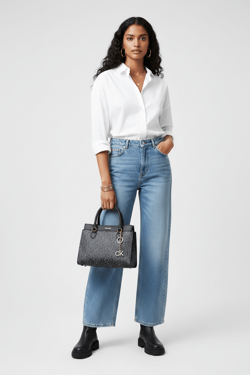 Calvin Klein Monogram Satchel HANDBAG CB98 - Runner