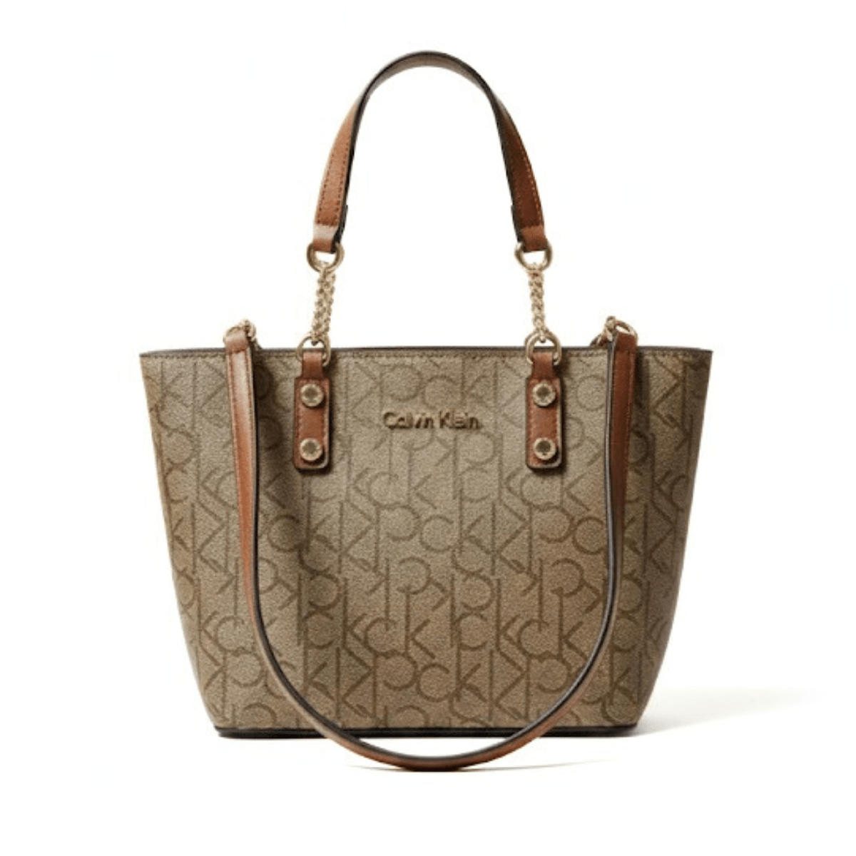 Calvin Klein Monogram Tote Bag Small Handbag Women CB108 - Runner