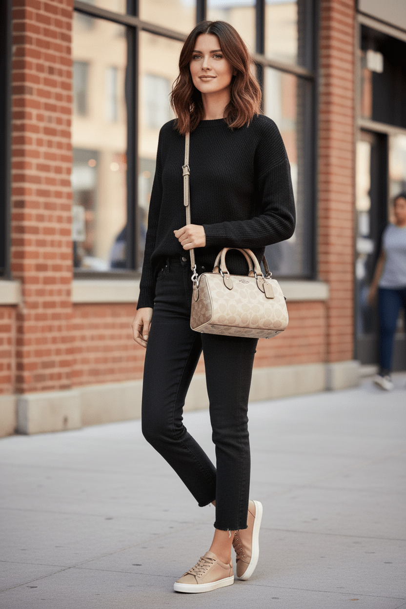 COACH Mini Rowan Crossbody Bag In Blocked Signature HB1 - Runner