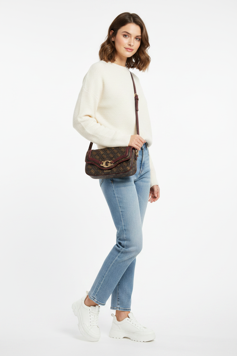 GUESS Dea 4G Logo Shoulder Bag GB542