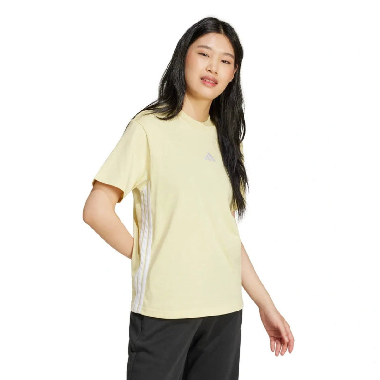 Essentials 3-Stripes Cotton T-Shirt - Runner