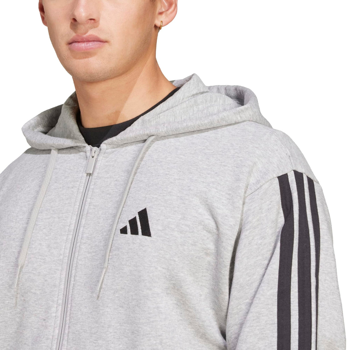 Essentials 3 - Stripes French Terry Full - Zip Hoodie - Runner