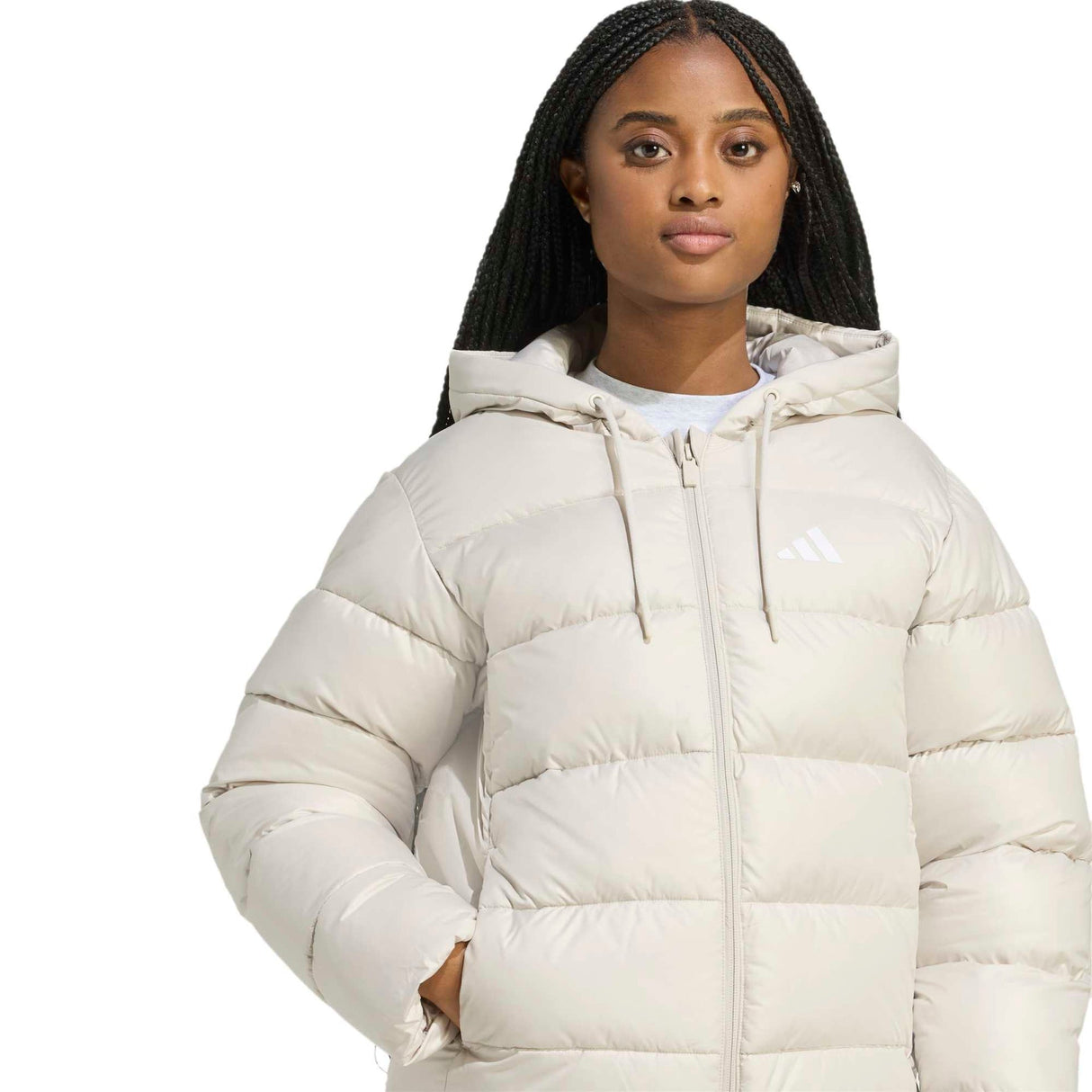 Essentials CLIMAWARM Synthetic Down Puffer Hooded Jackets - Runner