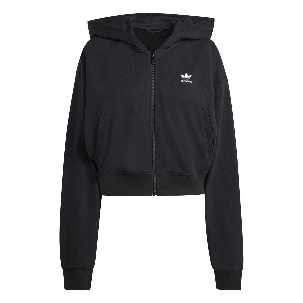 ESSENTIALS FRENCH TERRY CROPPED ZIP HOODIE - Runner