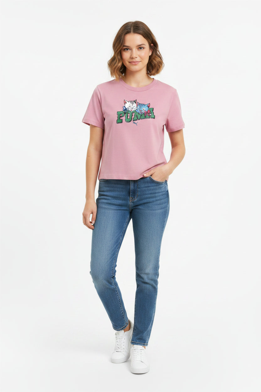 Graphic Kitten Baby T-shirt Women - Runner