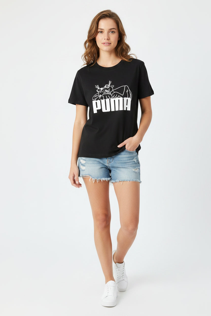 Graphic SUPER PUMA Slim Short T-shirt Women - Runner