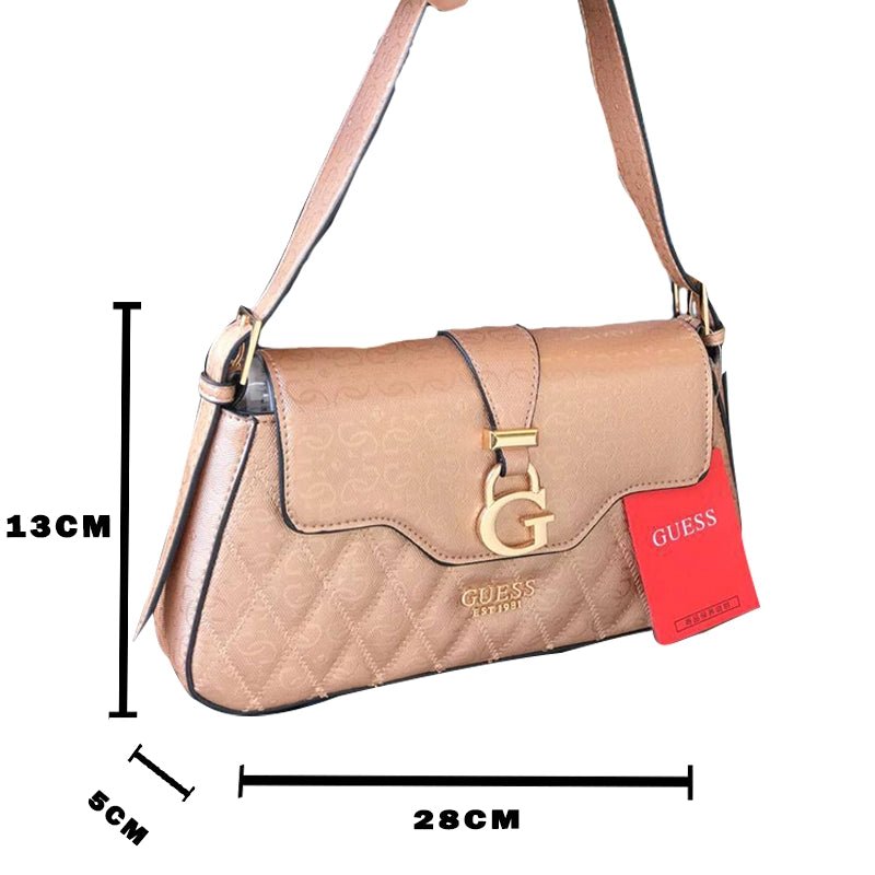 Guess Adi Flap Shoulder Bag - Metallic Peach - GB252 - Runner