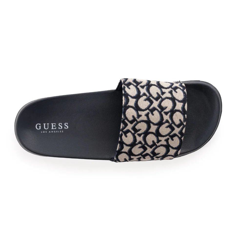 GUESS Allow Monogram Logo Pool Slides Women - OFFWHT SLW14 - Runner