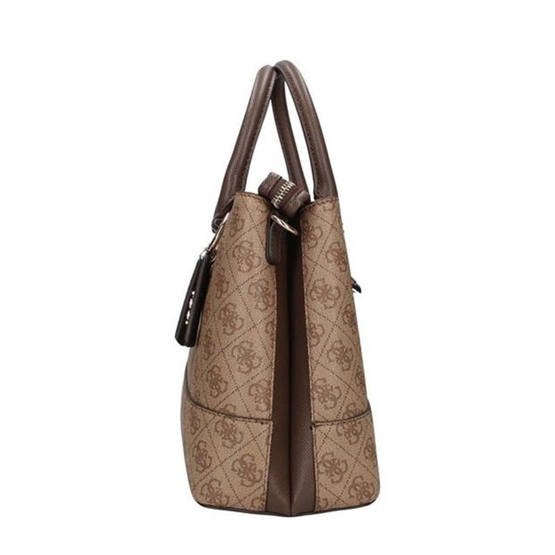 GUESS CORDELIA LOG HANDBAG - BROWN - GB335 - Runner