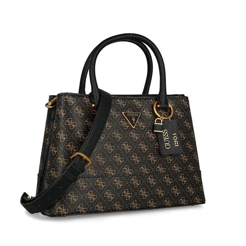 GUESS CORDELIA LOG HANDBAG - BROWN - GB341 - Runner