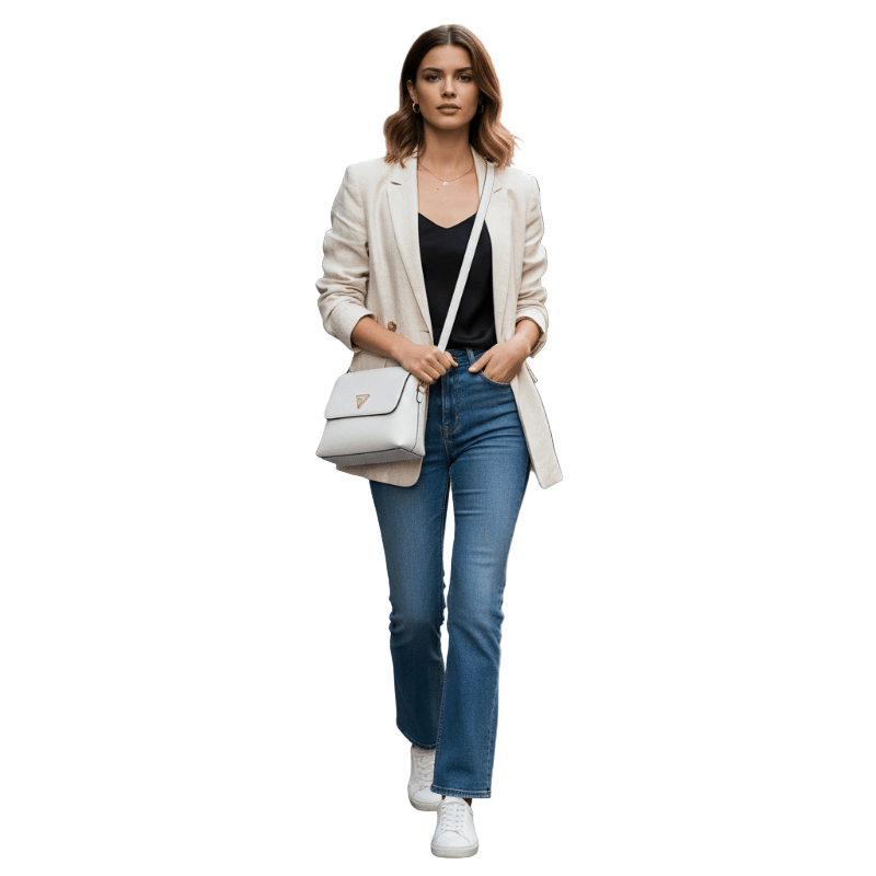 GUESS DANNA SADDLE HANDBAG WHITE - GB42 - Runner