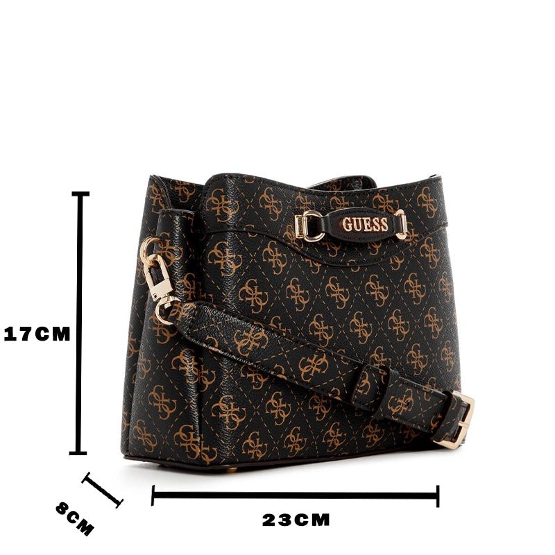 Guess Emera Logo Girlfriend Crossbody Top Zip Bag - Runner