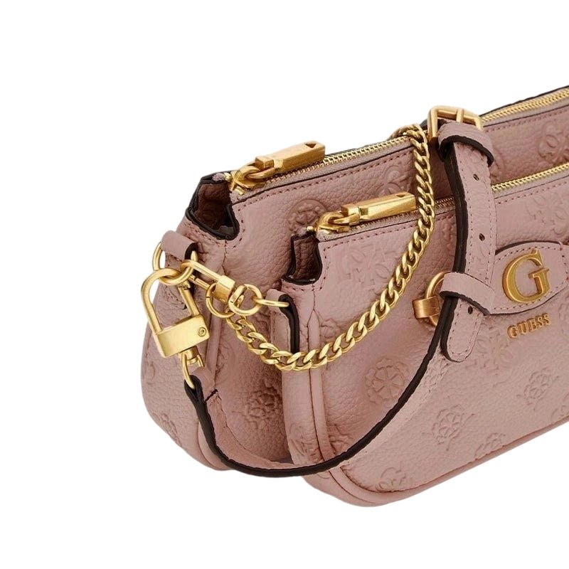GUESS Izzy Double Pouch Crossbody BAG - PINK - GB211 - Runner