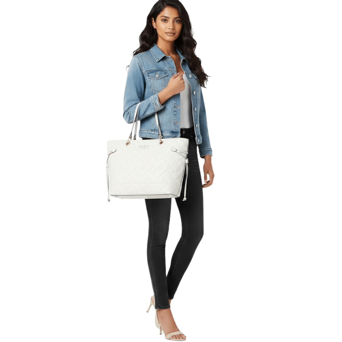 GUESS Kelce Carryall Handbag Women - WHT GB500 - Runner