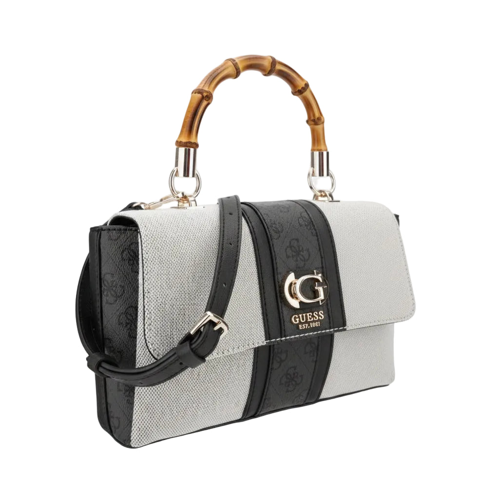 Guess Kerima Bamboo Top Handle Flap Bag GB378 - Runner