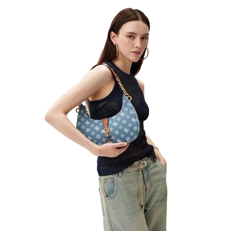 GUESS Kuba 4G Peony Logo Hobo Shoulder Bag - Runner