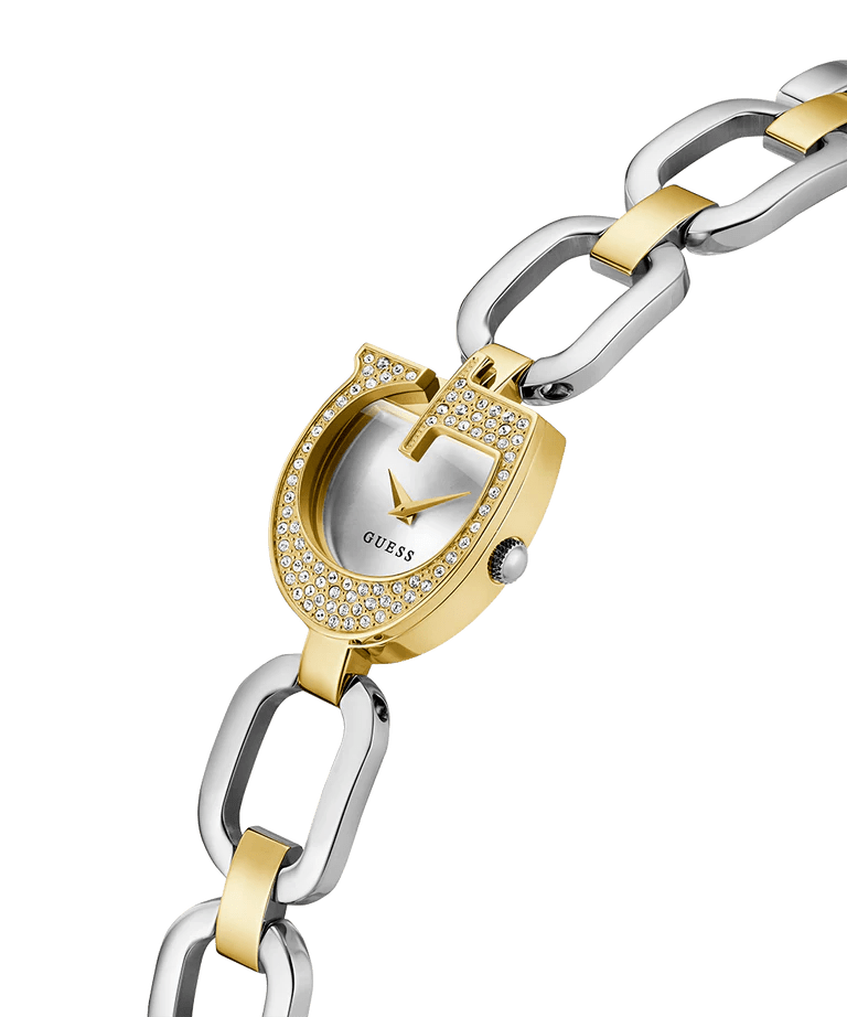 GUESS Ladies 2 - Tone Gold Tone Analog W GW0683L6 GGW10 - Runner