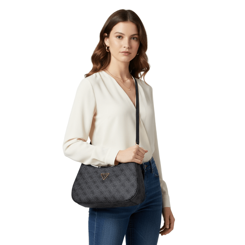 GUESS Noelle Top Zip Shoulder Bag - Runner