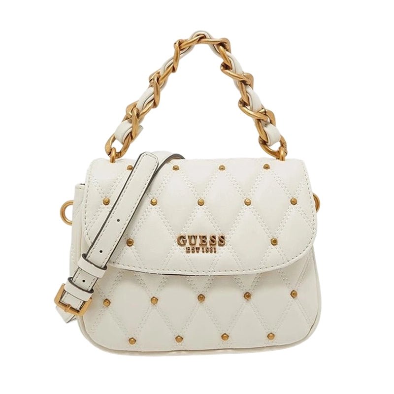 GUESS Triana Logo Detailed Shoulder Bag - WHITE - GB19 - Runner