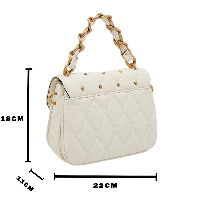 GUESS Triana Logo Detailed Shoulder Bag - WHITE - GB19 - Runner